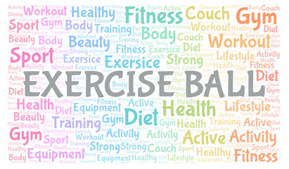 Exercise Ball word cloud.