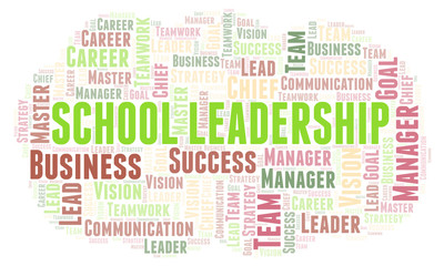 Fototapeta premium School Leadership word cloud.