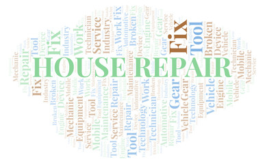 Obraz premium House Repair word cloud.