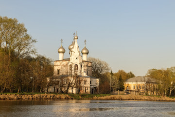 Vologda. Beautiful spring day on the river Bank. The Church in the name of St. John Chrysostom. 17th century