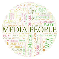 Media People word cloud.