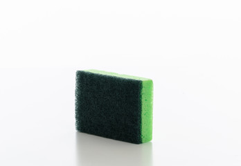 Cleaning sponge isolated against white background.
