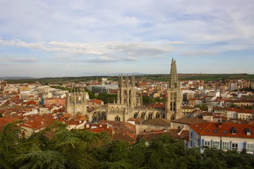 Deurstickers burgos cathedral in spain panorama © kamil