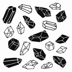 set of crystal patterns