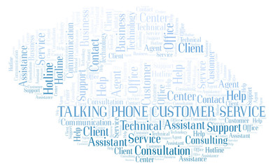 Talking Phone Customer Service word cloud.