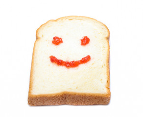 sliced bread isolated on white background