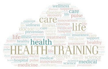 Health Training word cloud.