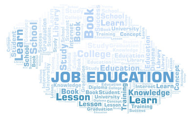 Fototapeta na wymiar Job Education word cloud.