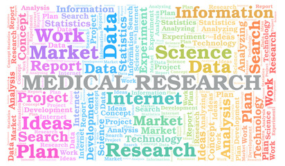 Fototapeta premium Medical Research word cloud.