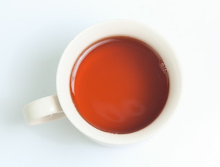 Cup of tea isolated on white background