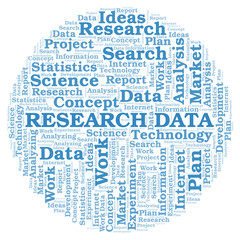 Research Data word cloud.