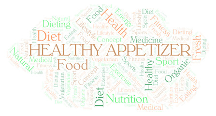 Obraz premium Healthy Appetizer word cloud.