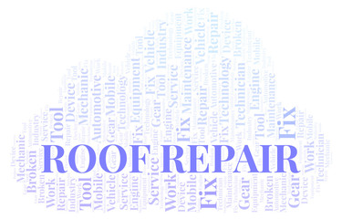 Roof Repair word cloud.