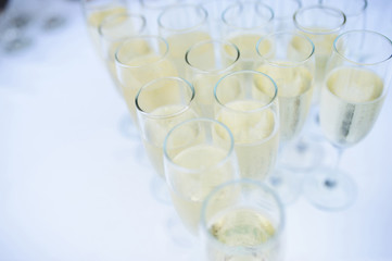 glasses of champagne