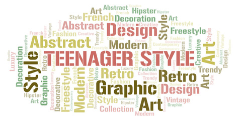 Teenager Style word cloud.
