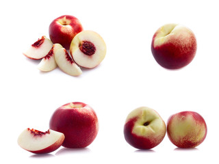 set of Peach isolated on white