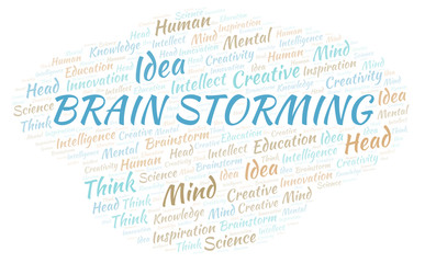 Brain Storming word cloud.