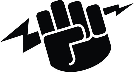 Hand with Power icon