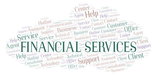 Financial Services word cloud.