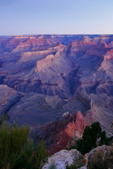 Fototapeta na wymiar Grand Canyon in sunset sky
