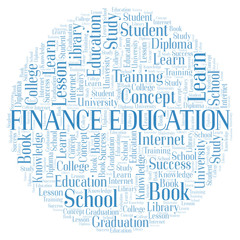 Finance Education word cloud.