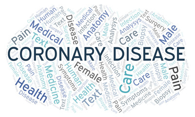 Fototapeta premium Coronary Disease word cloud.