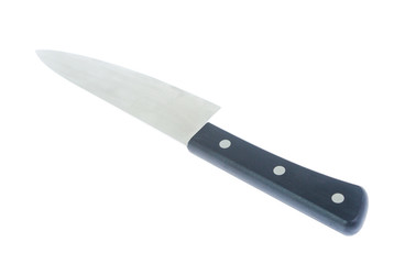 Kitchen knife on white background
