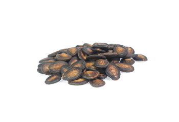 Black Melon Seeds on white background