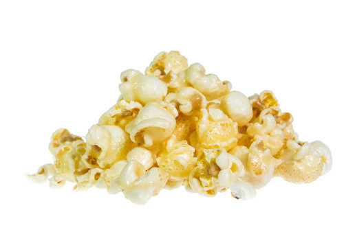 Popcorn  on white background
