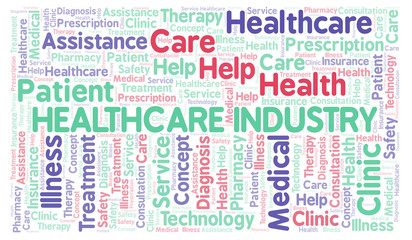 Fototapeta premium Healthcare Industry word cloud.