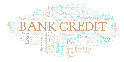 Fototapeta premium Bank Credit word cloud.