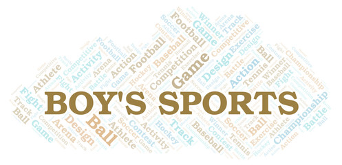 Boy's Sports word cloud.