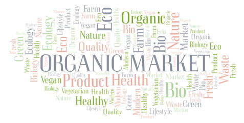 Obraz premium Organic Market word cloud.
