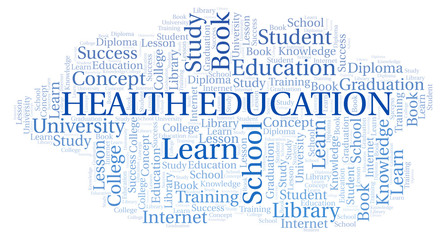 Health Education word cloud.