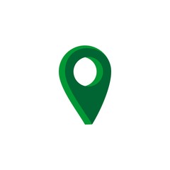  Illustration modern green pin location icon vector illustration