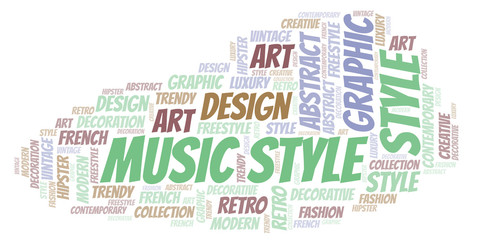 Music Style word cloud.