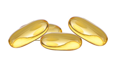 Close up of food supplement oil filled capsules suitable for: fish oil; omega 3; omega 6; omega 9;...