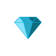 Illustration modern blue diamond jewelry logo vector design 