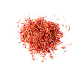 Naklejka premium Dried safflower on white background.