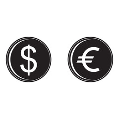 euro coin icon design vector template EPS 10