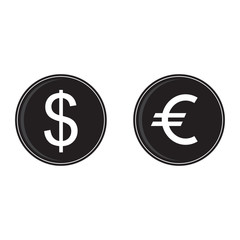 Fototapeta premium euro coin icon design vector template EPS 10