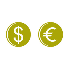 euro coin icon design vector template EPS 10