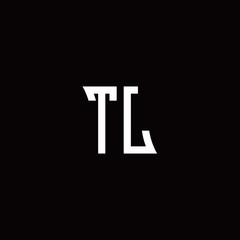 TL monogram logo with curved side style design template	