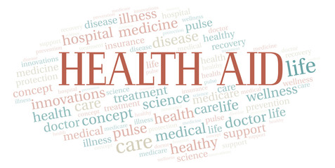Fototapeta premium Health Aid word cloud.