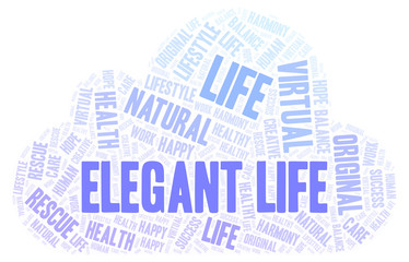 Obraz premium Elegant Life word cloud.