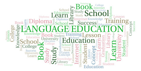Fototapeta premium Language Education word cloud.