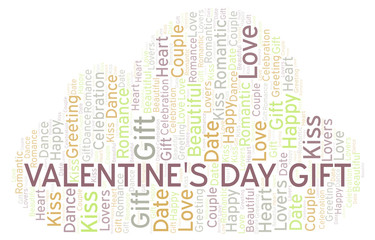 Valentine's Day Gift word cloud.