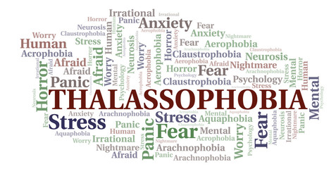 Thalassophobia word cloud.