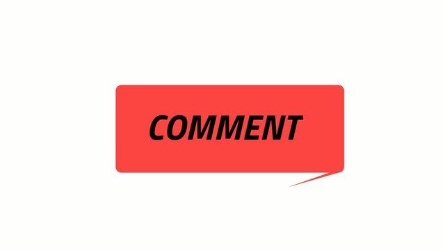 social media button youtube comment subscribe on white background