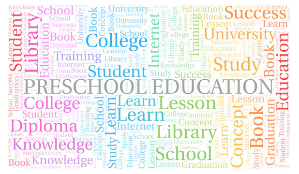 Preschool Education word cloud.